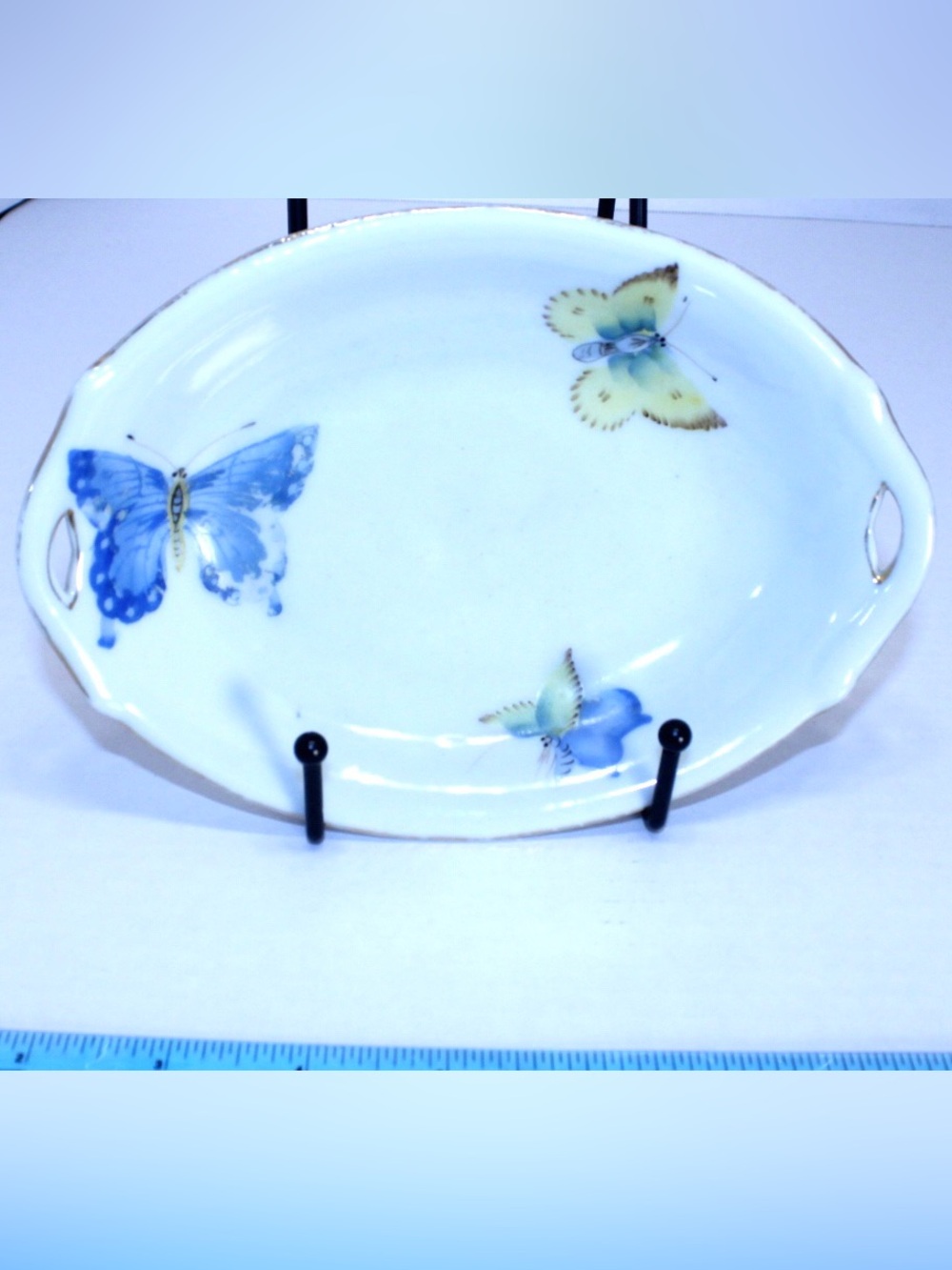 NIPPON Hand-Painted, Butterfly Porcelain Dish